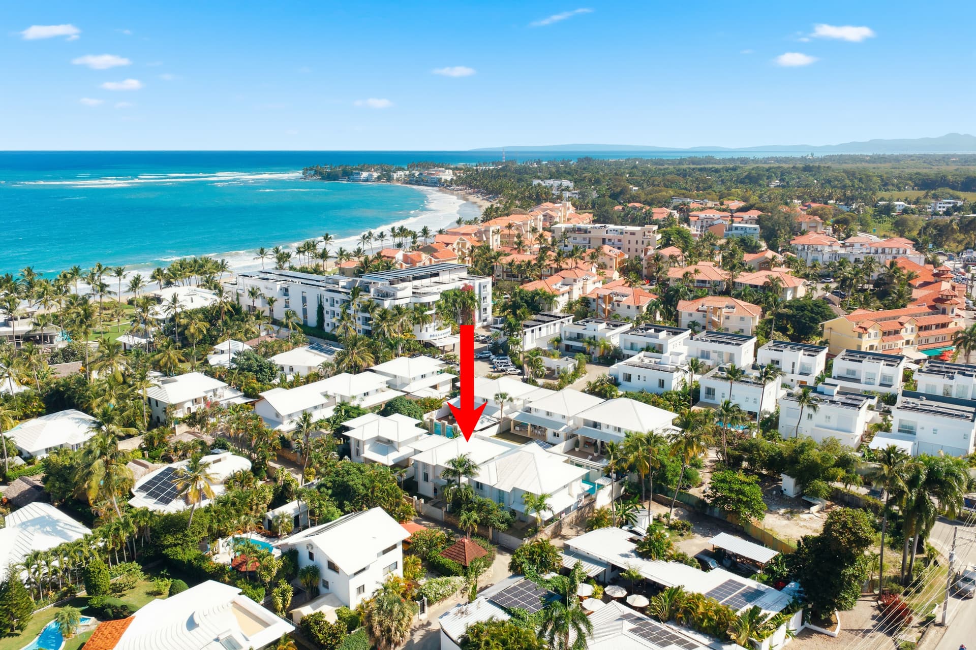 East Cabarete beachfront villas with private pools and beach access