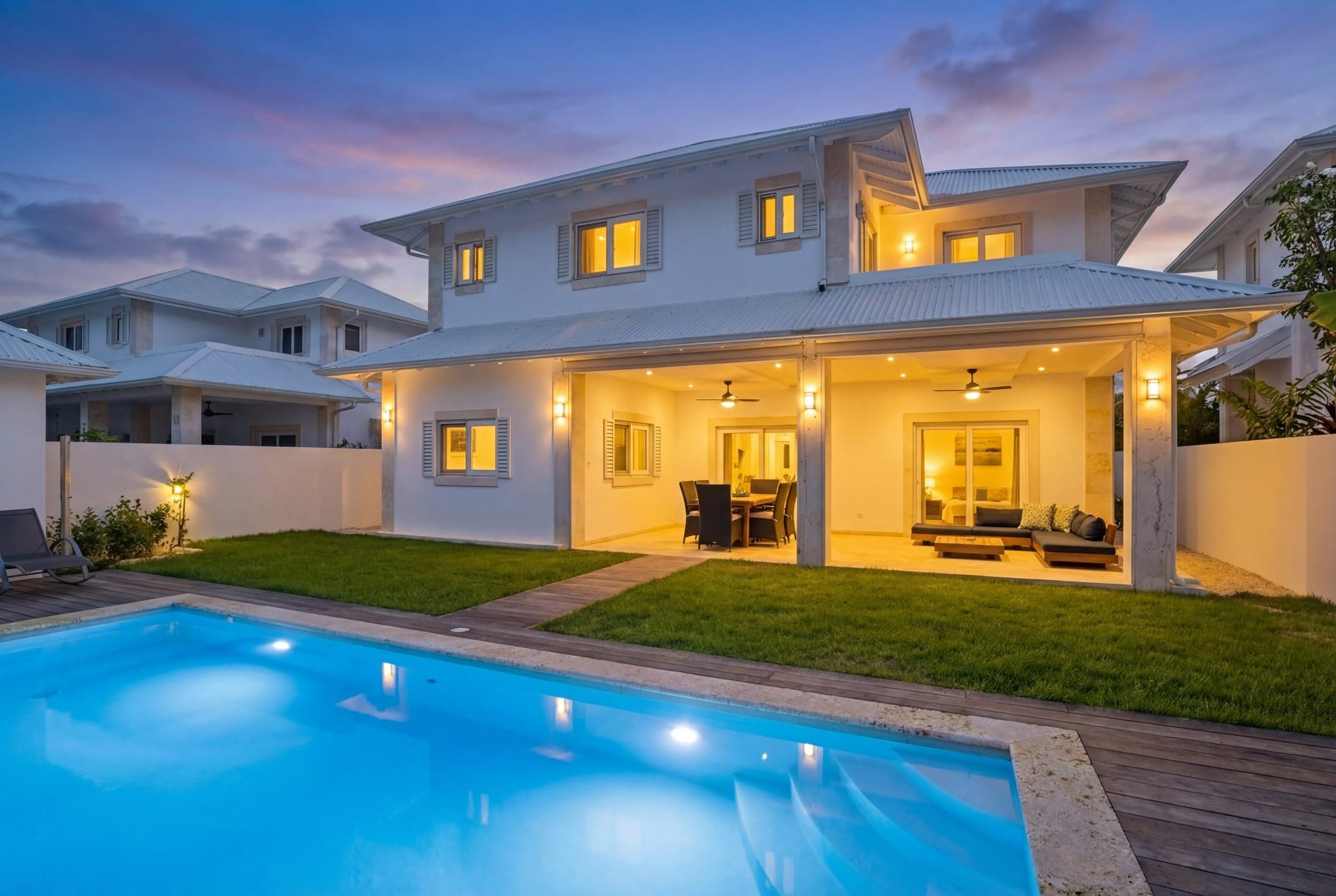 The Azura Residence at night