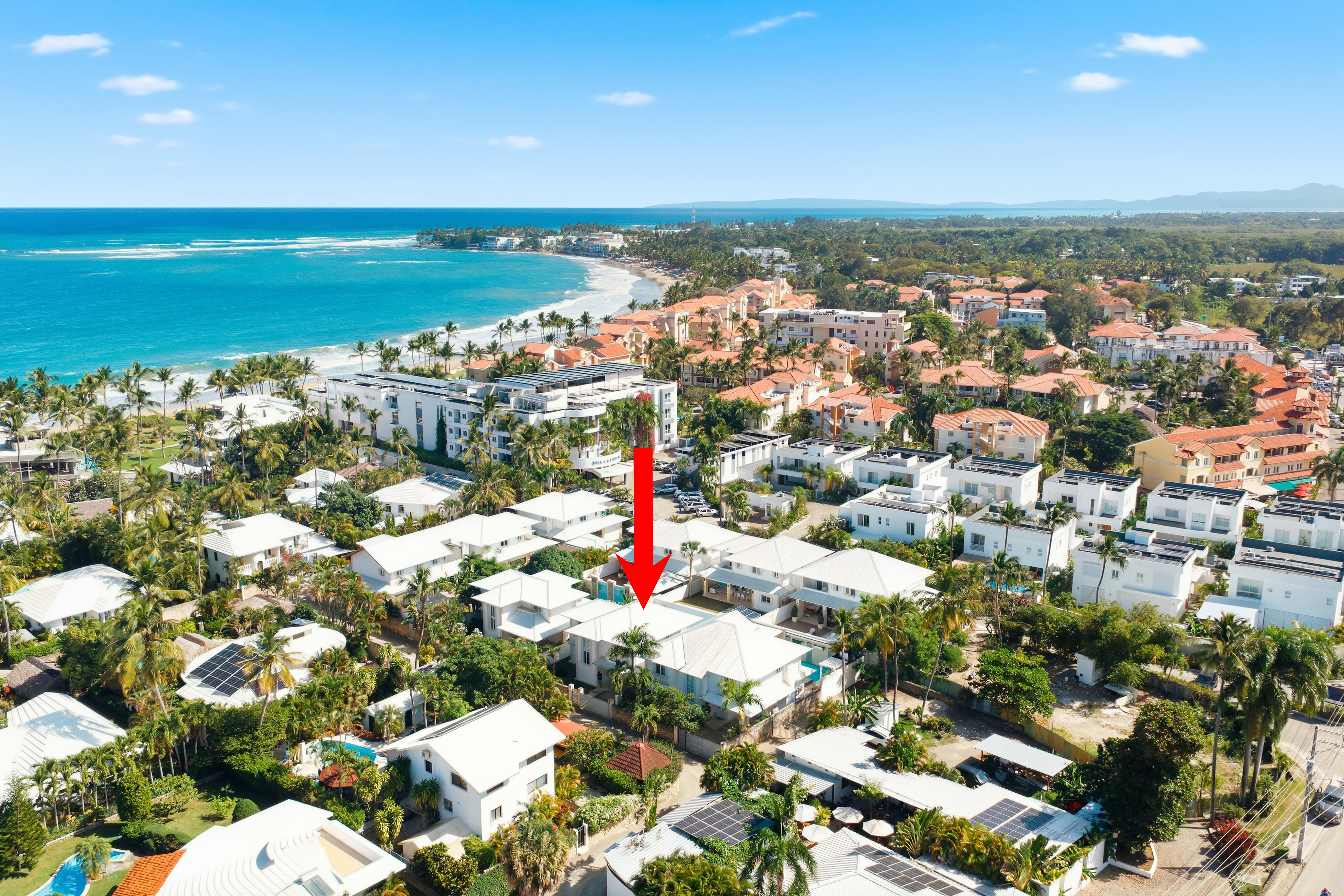 Aerial view of the Dominican Republic's stunning north coast near Cabarete