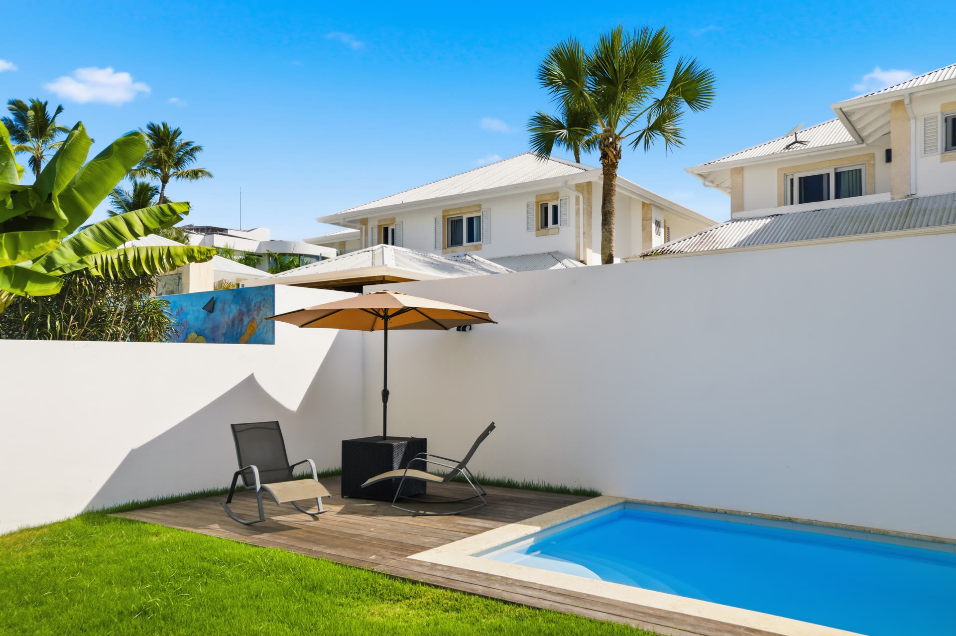 Private beachfront pool at The Residences Cabarete — the Cabarete advantage